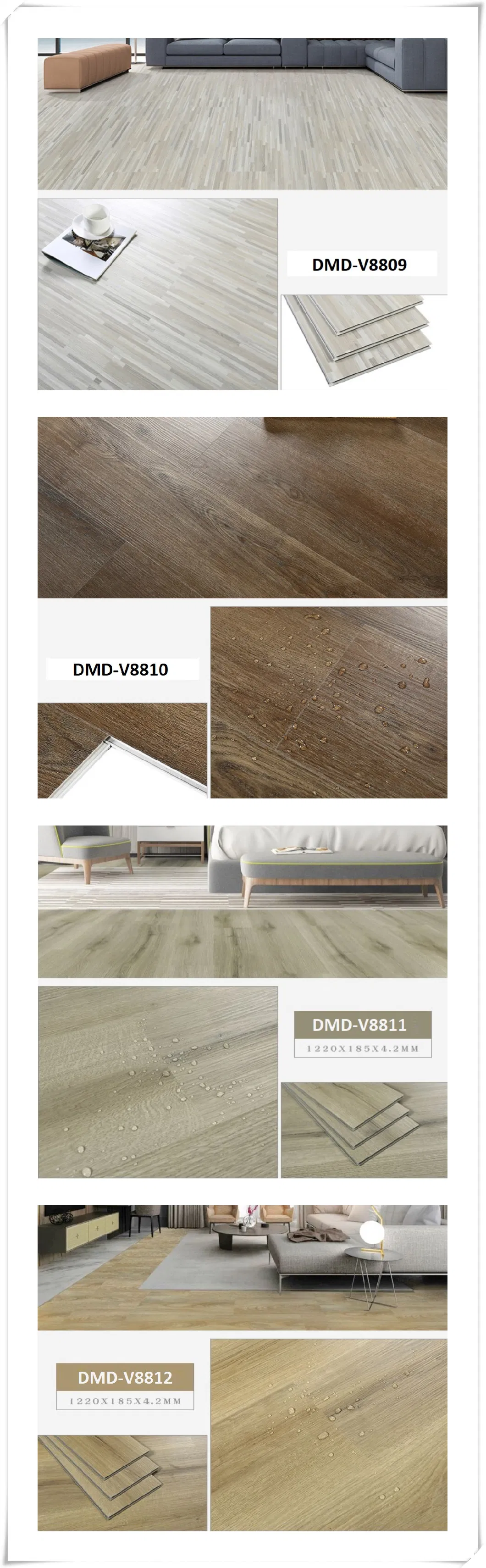 Best Seller Wood/Stone PVC Plank Click Lvt Vinyl Floor